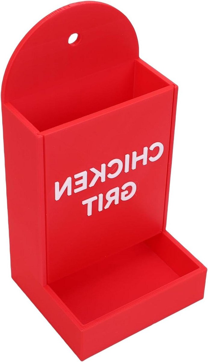 Kippen Voederbak - Pluimvee Voeder - Voedsel Verzamelen - Vermindert Voedselverspilling - 18 x 10 x 8 cm - Rood
