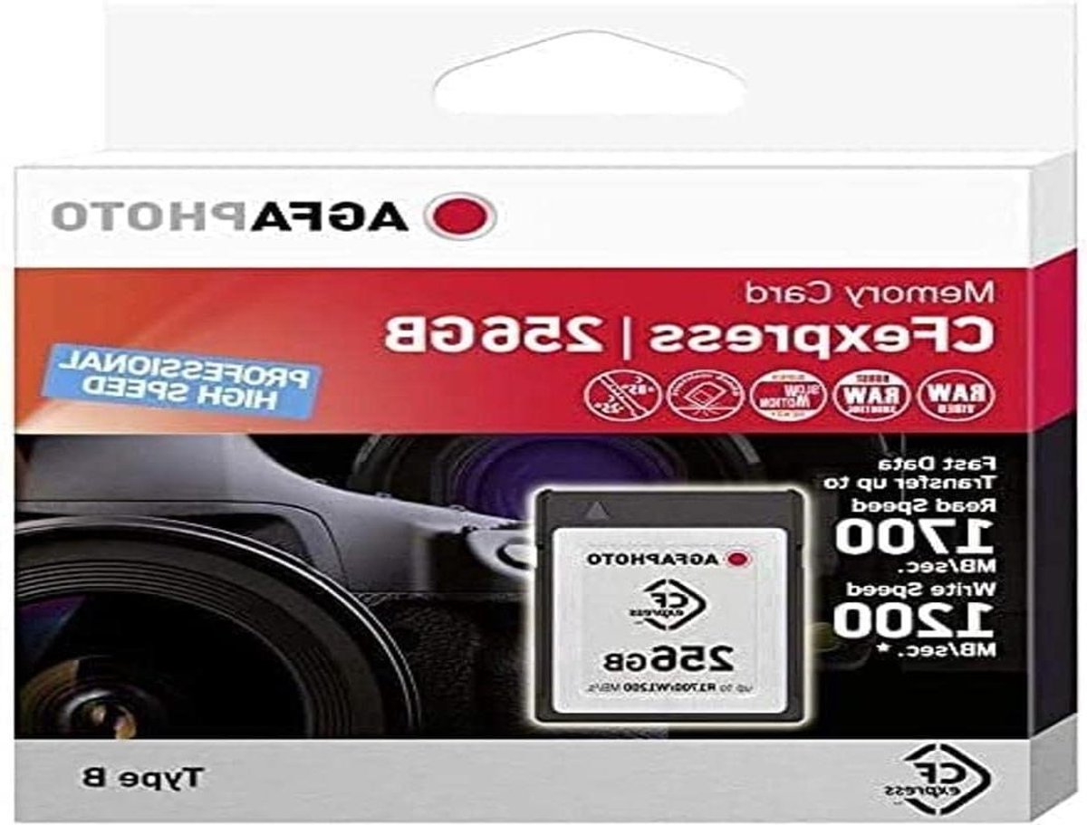 Geheugenkaart - Snelle opslag - Professionele fotografie - Hoge leessnelheid - 256GB - Zwart