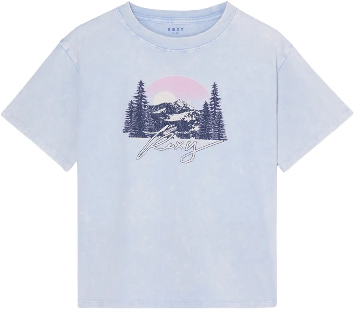 Roxy Evo Oversize Was T-shirt Met Korte Mouwen 10 Years Meisje Cerulean