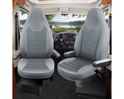 Premium Camper stoelhoezen voor Eura Mobil Profila RS HW8 in Grijs (2 losse stoelen)