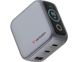 Verbatim Mini Gan 65W Oplader Met 2Xusb-C Pd 1Xusb-A Voor Gegevensoverdracht