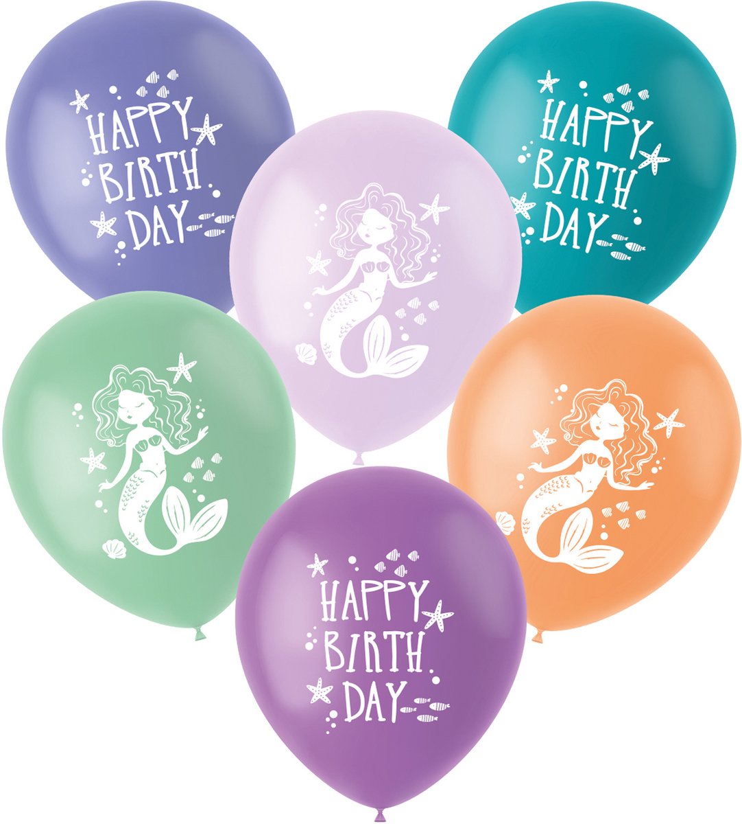 Latexballonnen - Mermaid Magic - 33 cm - 6 stuks