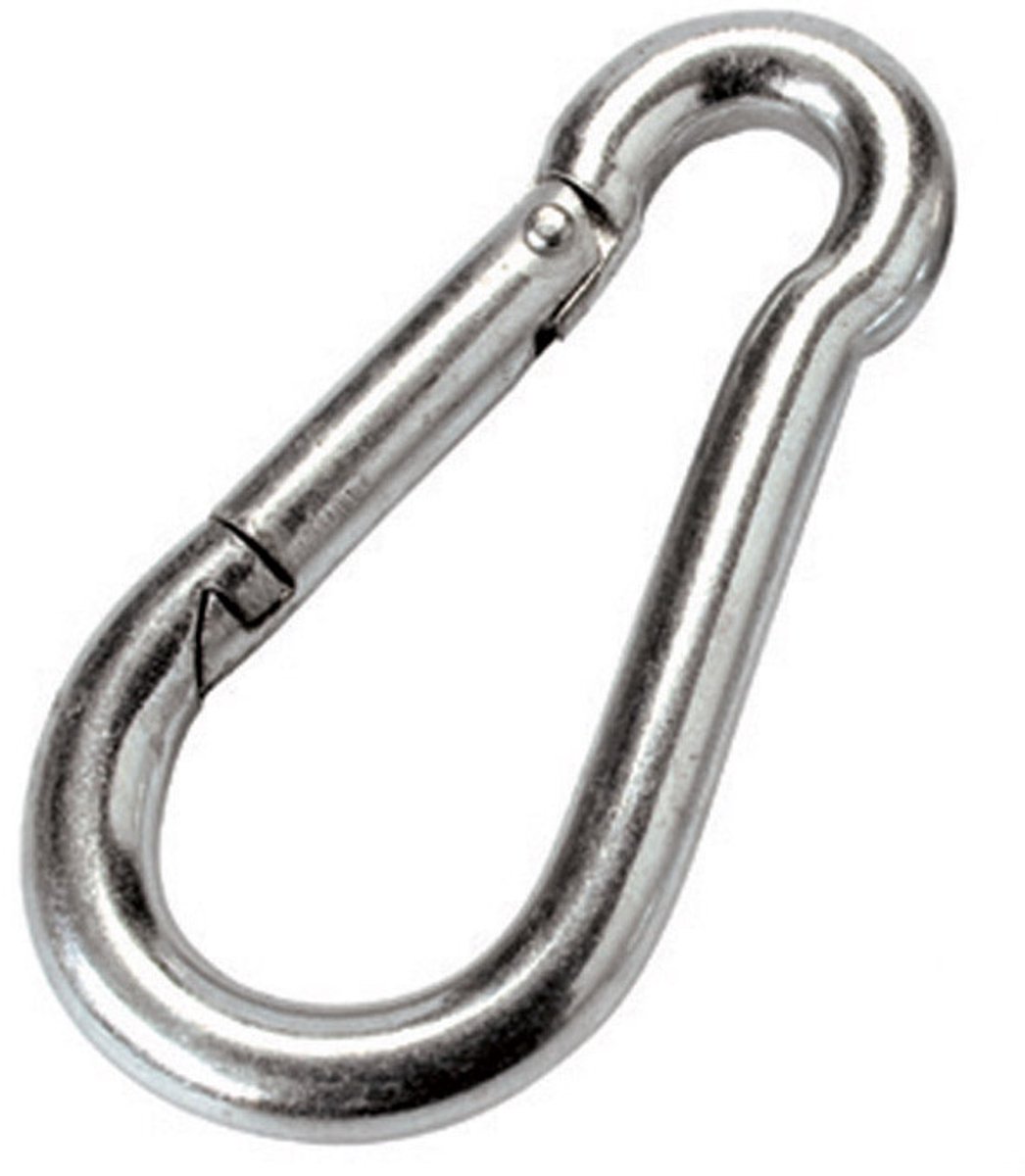 Karabijnhaak 60 x 6 mm – Vernikkeld DIN 5299 – TOOLTECH
