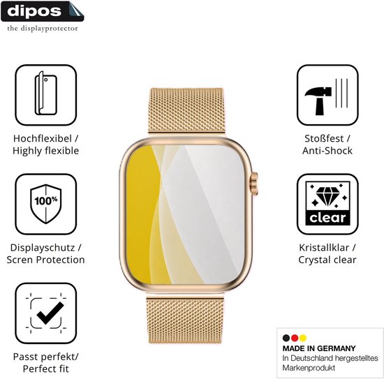 dipos – 2x Beschermfolie geschikt voor Siltcon Serea 1.32 Inch | 3D Full Cover Screenprotector | 100% Passend