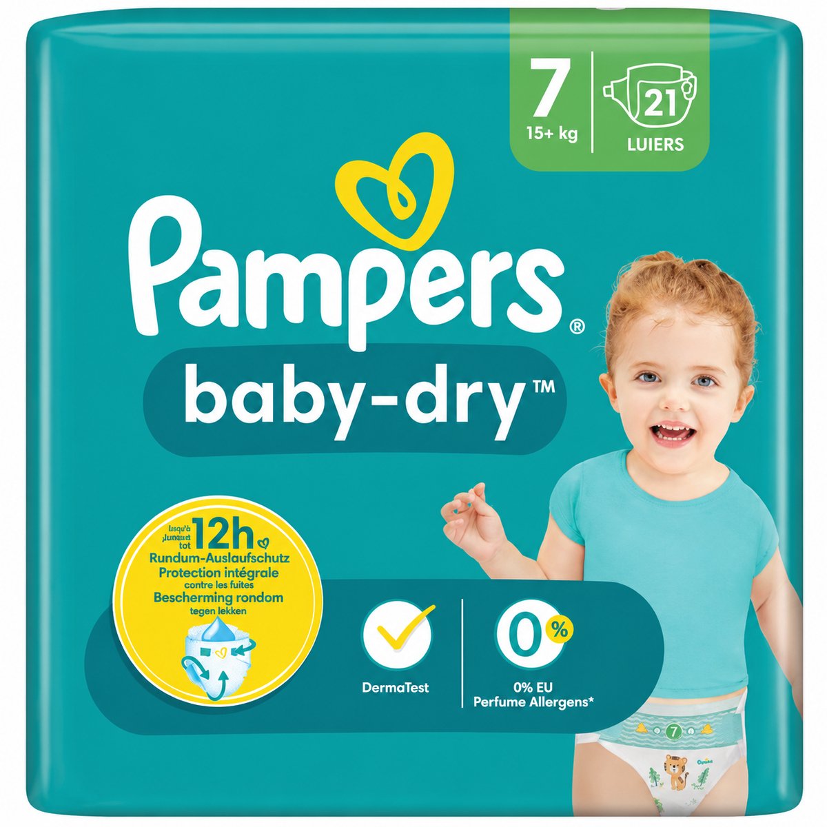 Pampers Baby Dry Size 7 (15+kg) 21's luiers