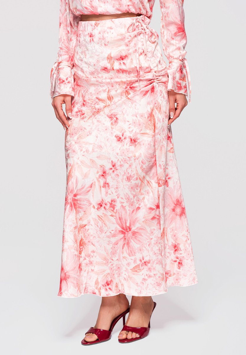 OMBRE Rok - polyester - effen - rok Roos S