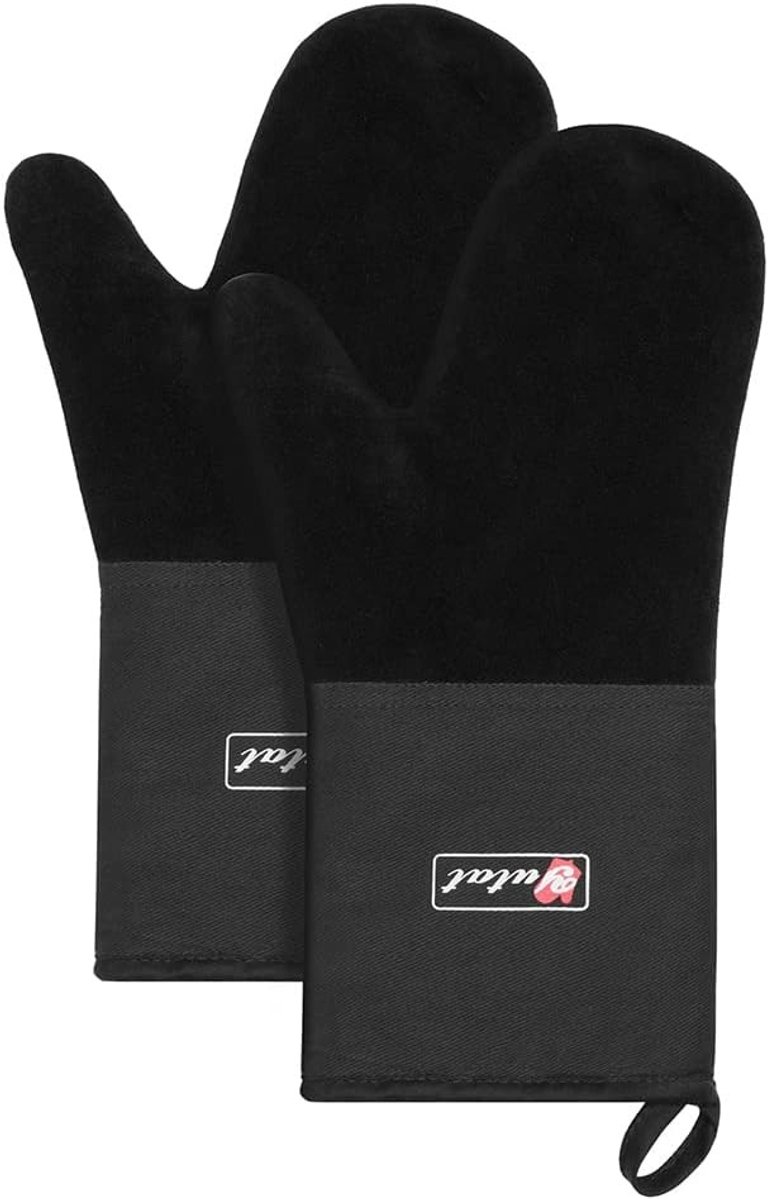 Ovenhandschoenen - Koe Suède - Hittebestendig tot 320 °C - Extra Lange Antislip - Voor Koken en Barbecue