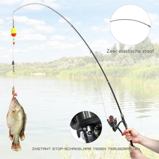 Thuys - Complete Hengelset 1,8m - Telescopisch Carbon - Spinhaspel 14 Kogellagers - 43 Soft Lures - voor Zoet en Zout Water van Thuys — afbeelding 3