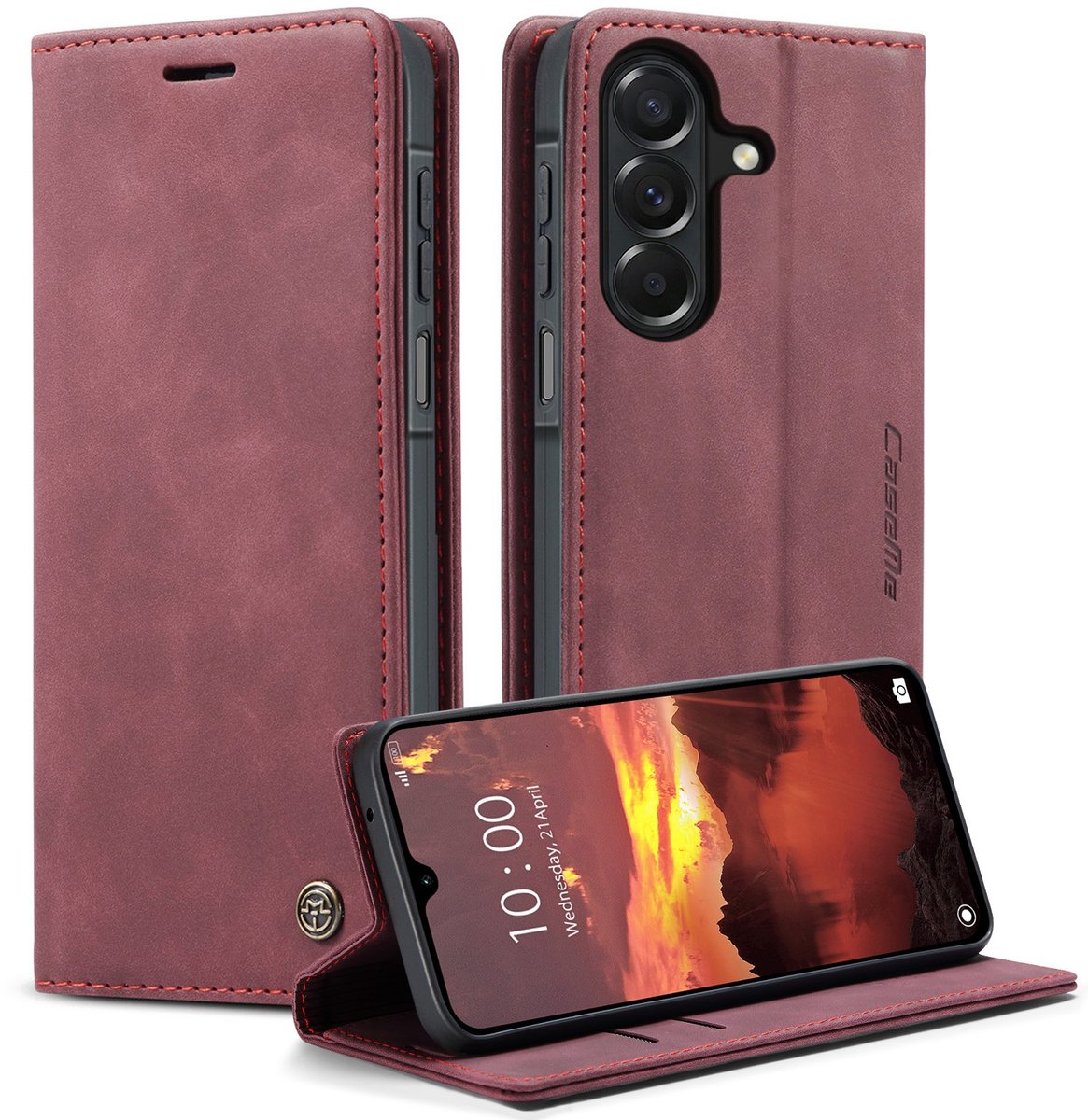 CaseMe Hoesje - Geschikt voor Samsung Galaxy A27 Hoesje - CaseMe 013 Book Case - Bordeaux