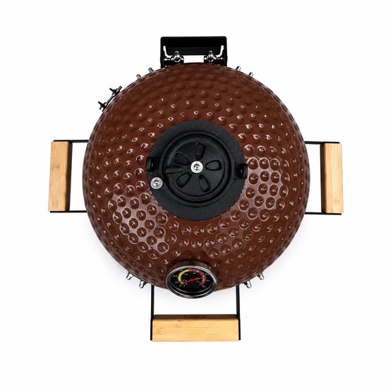 Barero Kamado BBQ - 13 inch houtskool barbecue - inclusief onderstel - Egg met Accesoires - Rood - PFAS-vrij — afbeelding 2