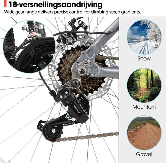 HILAND Mountainbike - 29 Inch - 18 Versnellingen - Mechanische Schijfremmen - Verende Voorvork - MTB voor Heren & Dames van Hiland — afbeelding 5