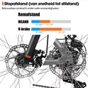 Vergelijking van schijfremmen en V-brakes op mountainbikes.