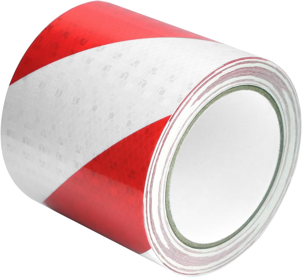 Reflecterende Tape Rood en Wit 10cm x 10m - Waterdichte en Plakbare Waarschuwingsband voor Voertuigen, Borden en Buitengebruik