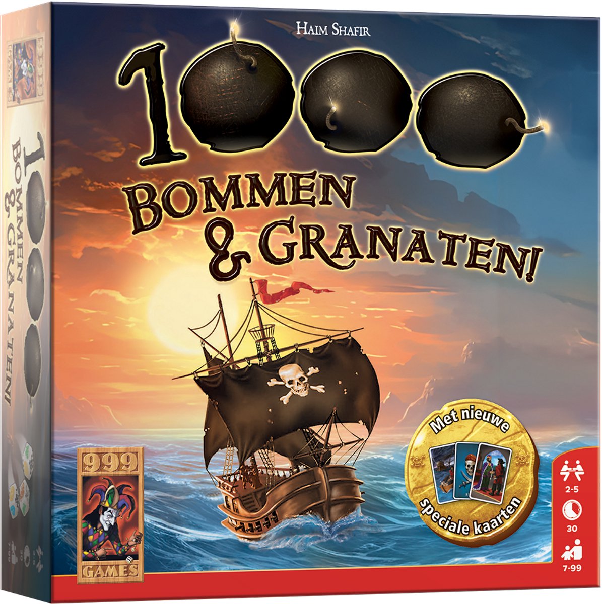 999 Games - 1000 Bommen & Granaten! - Dobbelspel - Nieuwe versie met speciale kaarten! - Kinderspel - Gezelschapsspel - Familiespel - Klein cadeautje