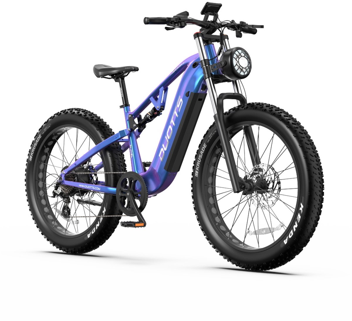 DUOTTS E26 E-Bike 26 × 4 0 inch 40km actieradius 750W motor Maximaal laadvermogen 150 kg blauw