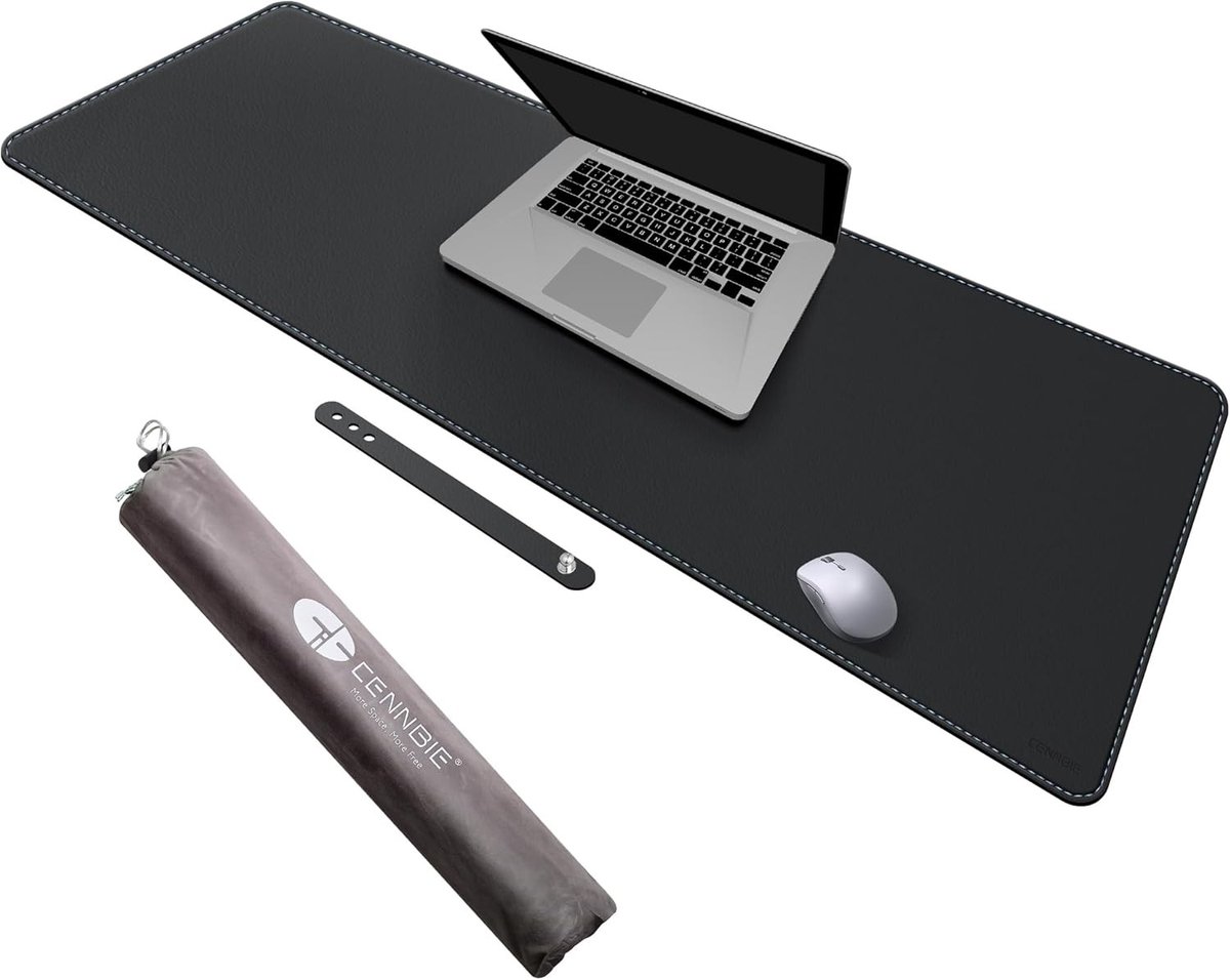 Lederen Bureau Mat 110x40cm - Extra Grote Bescherming voor Bureau en Computer - Ideaal als Muismat en Ondergrond voor Werkplek