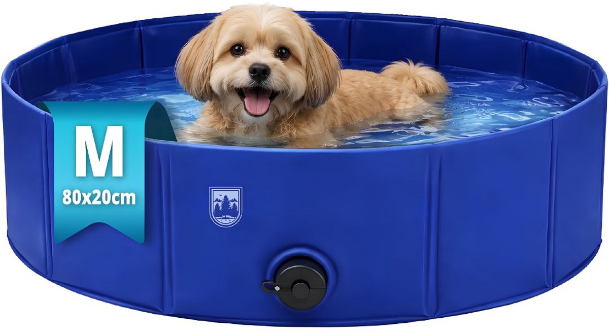 SP® Hondenzwembad - Kleine en Grote Honden - Hondenbad - Zwembad Hond - Blauw - 80cm x 80cm x 20 cm