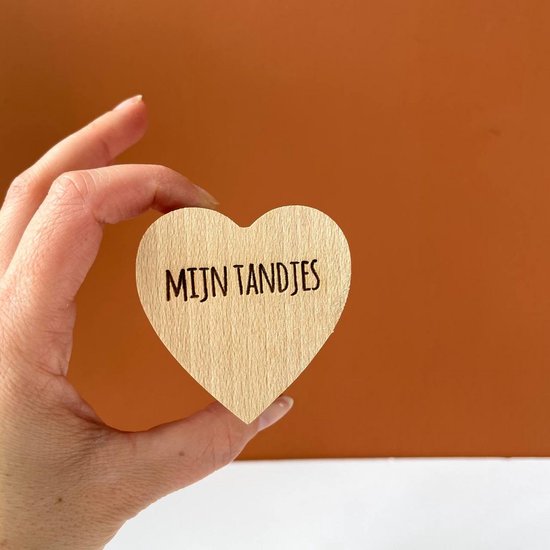 Bewaardoosje - Mijn tandjes - doosje voor eerste tanden te bewaren - hartje - hout - kraamcadeau - cadeau - kado - gift - baby - kind — afbeelding 3