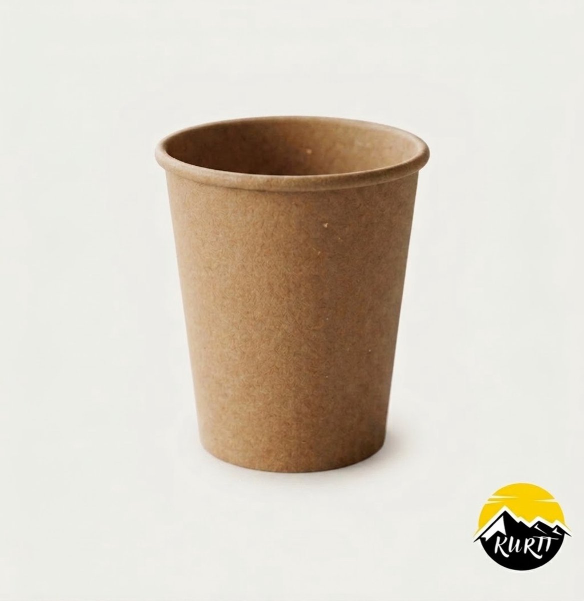 KURTT Koffiebekers To Go 7,5oz (180ml) - KRAFT Karton - Stevige bekers - Composteerbaar - 2500 stuks