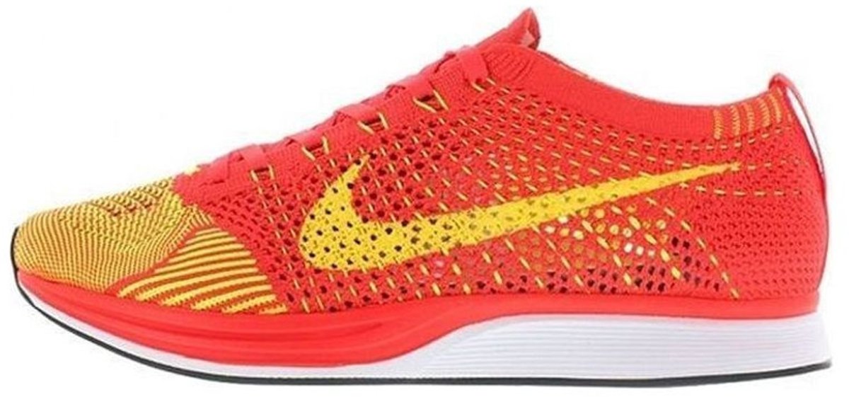 Nike Flyknit Racer Hardloopschoenen 39 Bright Crimson/Volt Felrood Volt Flyknit Running
