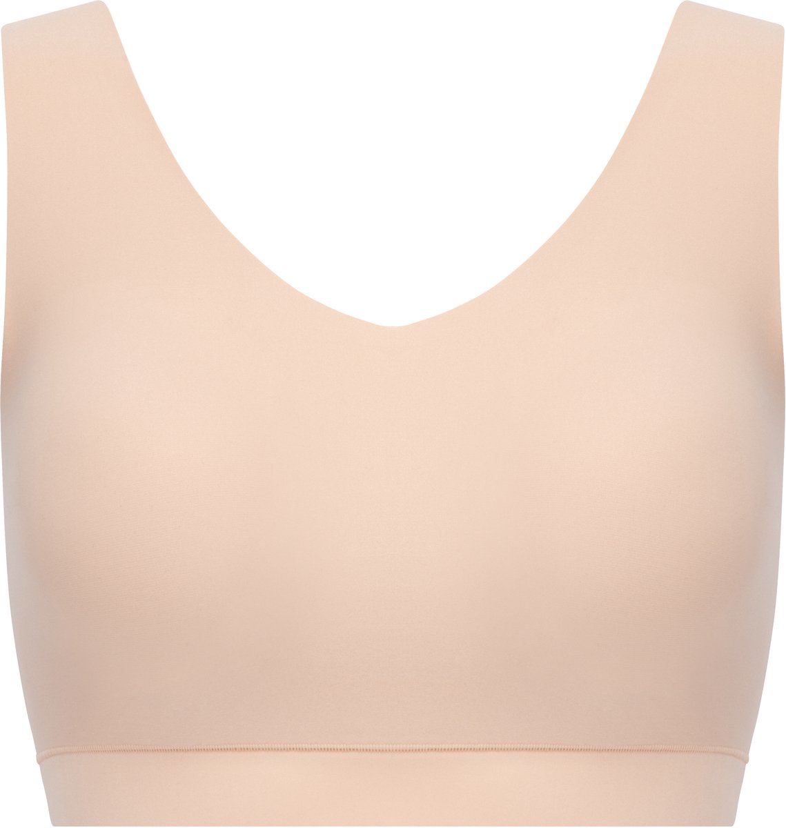 Chantelle SoftStretch - V-Neck Voorgevormde Top - naadloos - onzichtbaar - GOLDEN BEIGE