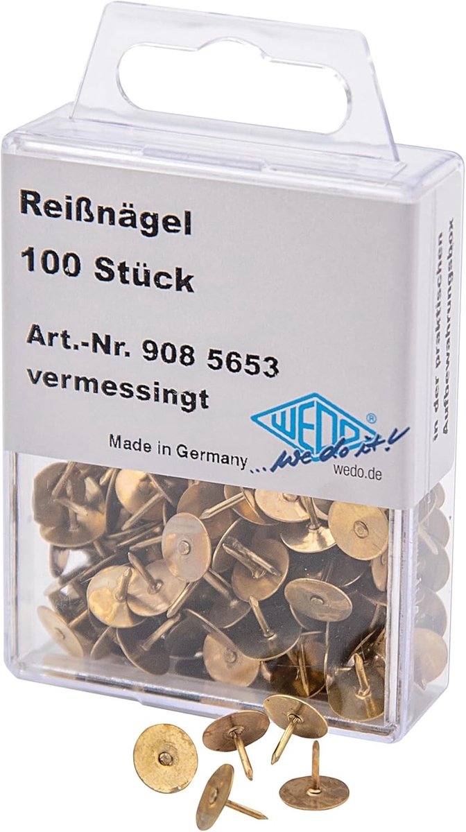 Punaises - Messing - Ingekapseld - Kopdiameter 10 mm - Voor Kantoor en Thuis