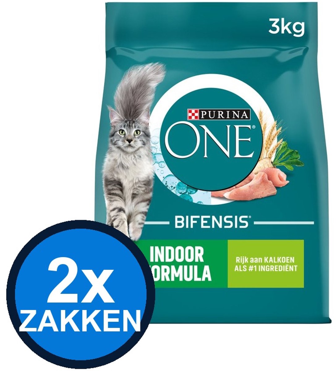 Purina One Purina One - Adult Indoor Kalkoen - Kattenvoer Droogvoer - 3 kg