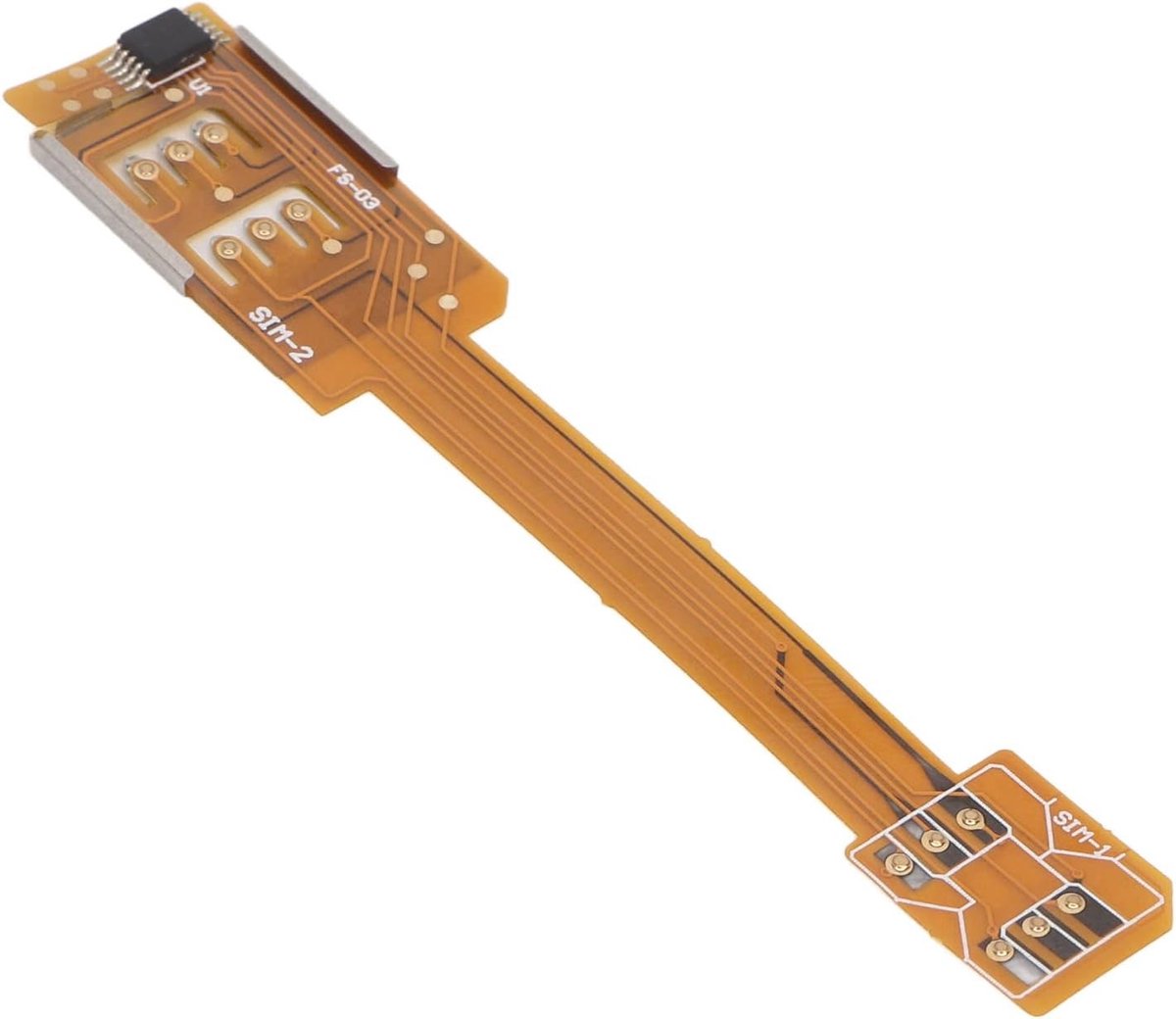 Micro SIM naar Nano SIM Adapter met Dual SIM Kaart en 8.5cm Extender Kabel voor Alle Telefoons