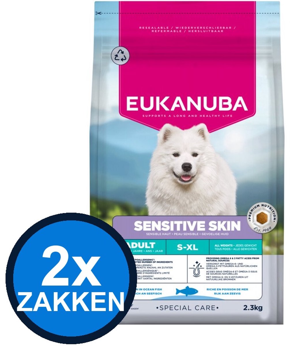 Eukanuba Eukanuba Adult Sensitive Skin Vis - Hondenvoer Droogvoer - 2,3 kg
