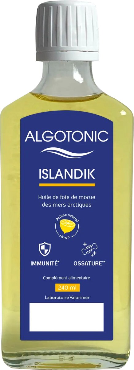 Eilandik Levertraan Vloeibare Omega 3 Visolie - 240 Ml - Citroensmaak - Rijk Aan Dha Epa Vitamine A D E - Voor Kinderen En Volwassenen - Msc Gecertificeerd