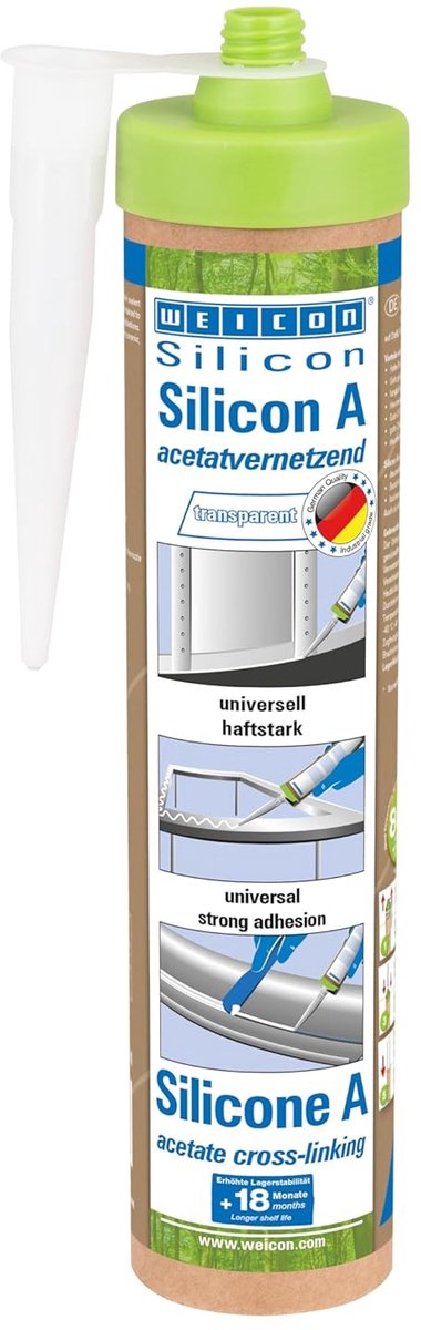 WEICON Green Tube Silicon A, 280 ml, transparent