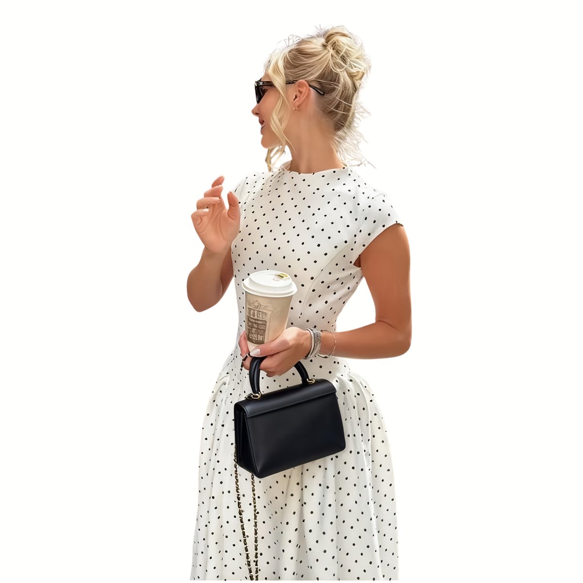 Currero Jurk Met Polkadots Stippen Zomerjurk Dames Zomerjurken Midi Jurk Volwassenen Ibiza Stijl Sundress Dress Witte Vlek Rood