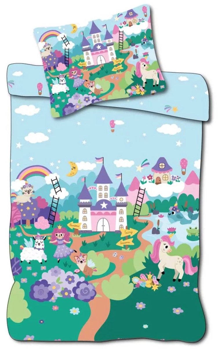 Unicorn Dekbedovertrek peuter 100 x 135 cm