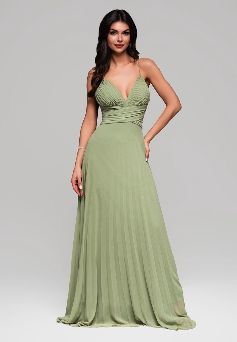 LARICA Jurk - Rits - Jurk Groen S