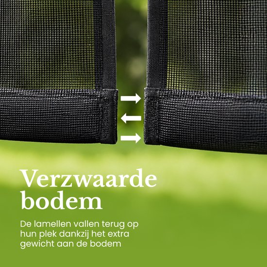 O'DADDY® Vliegengordijn Lamellenhor - 100x260 cm - Deurgordijn - Hordeur - Aanpasbaar Ontwerp - Glasvezel - Deurhor Zwart