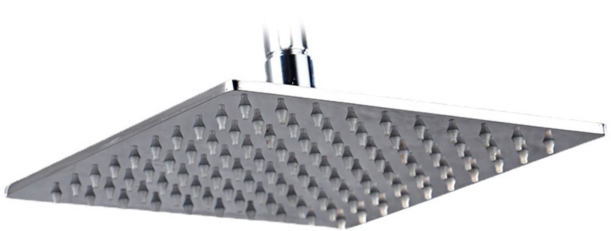 Douchekop - Regendouche - 30 cm vaste douchekop, rookdicht, vierkant, spiegelend gepolijst