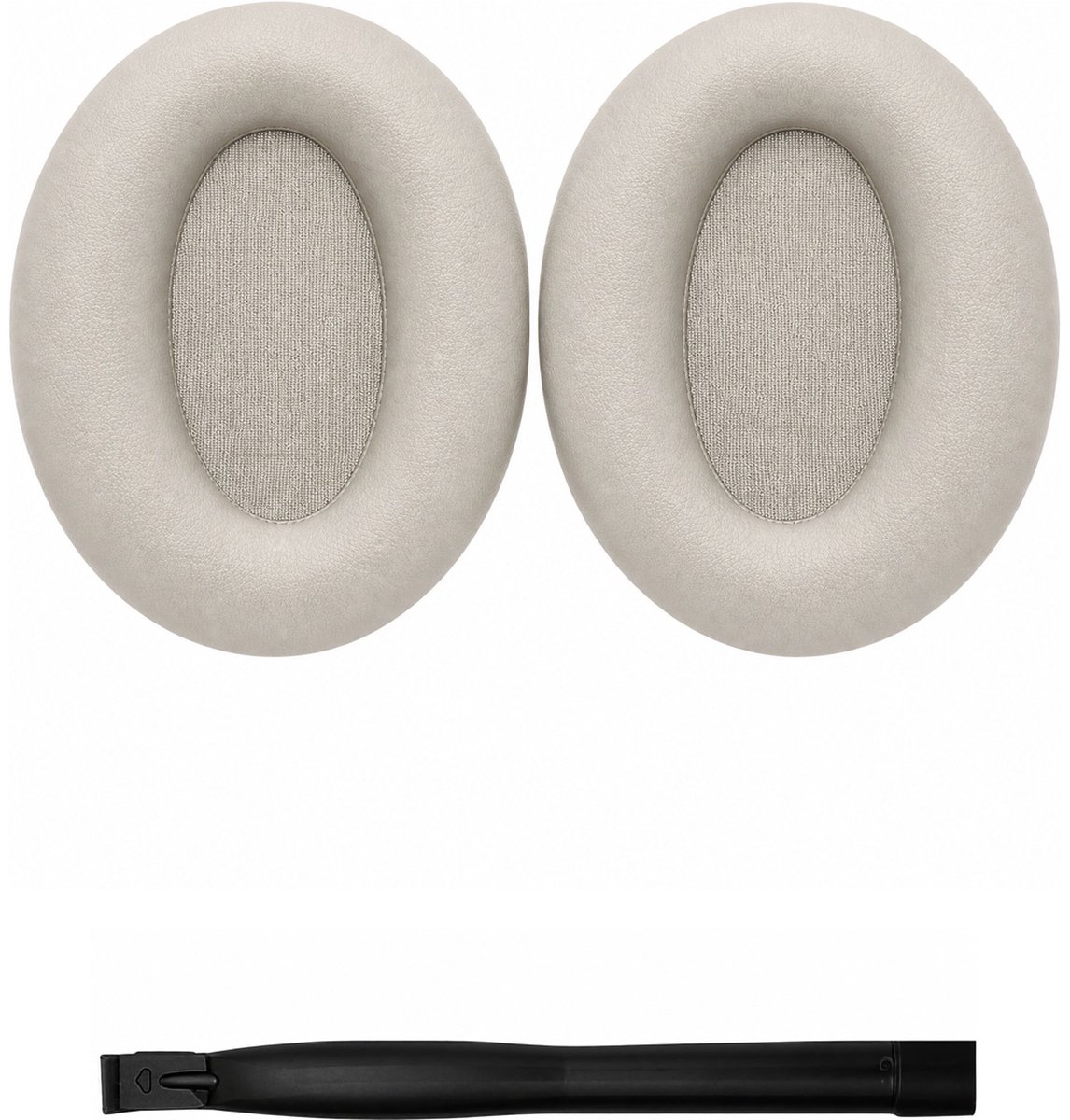 Set Oorkussens voor Sony Koptelefoon - WH-1000XM3 Oorkussen - Kunstleer met Traagschuim - Zilver