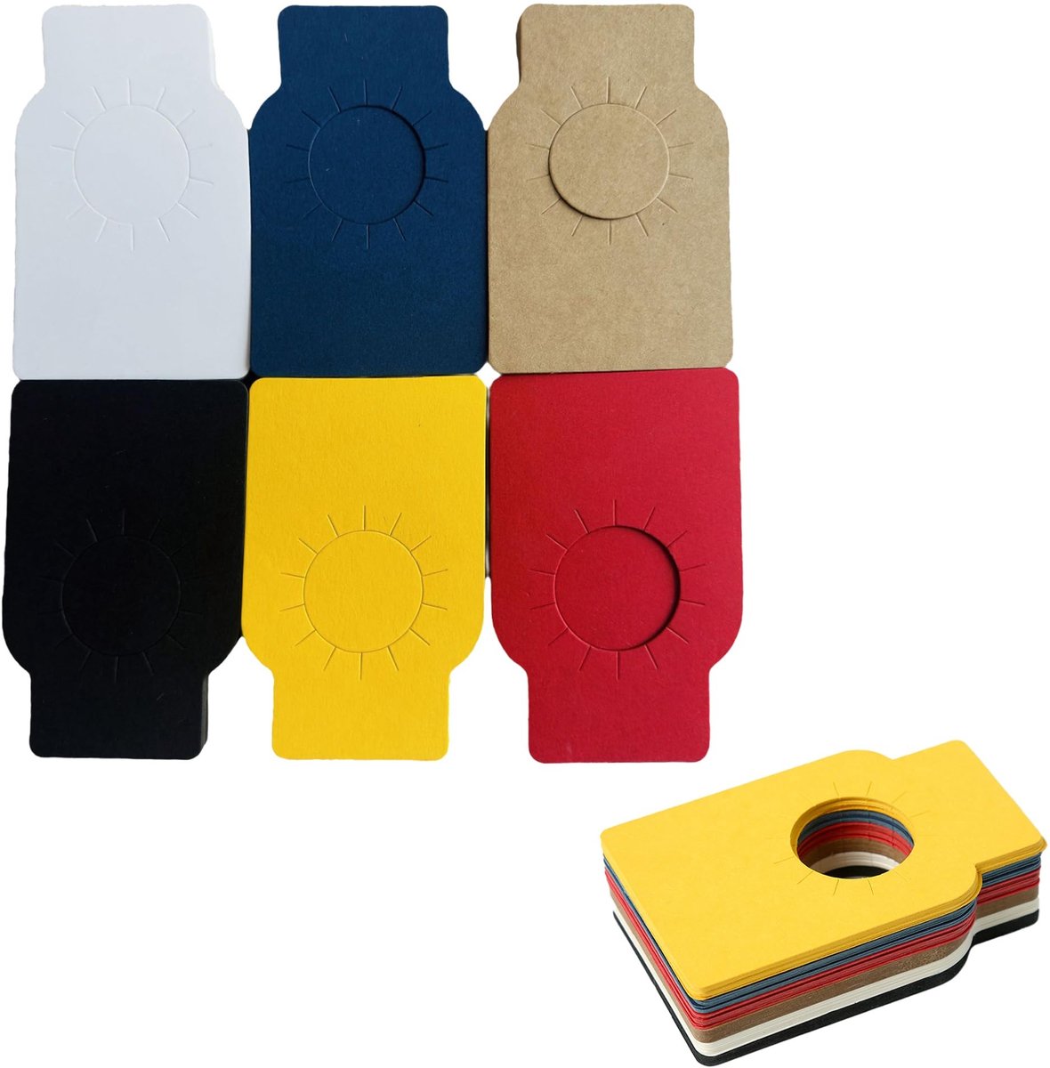 Dailygoods- Wijnflessenetiketten 60 stuks - Herbruikbare etiketten - Kraftpapier - 6 kleuren - Flessenmarkering - Hoogwaardig materiaal - Wijnetiketten