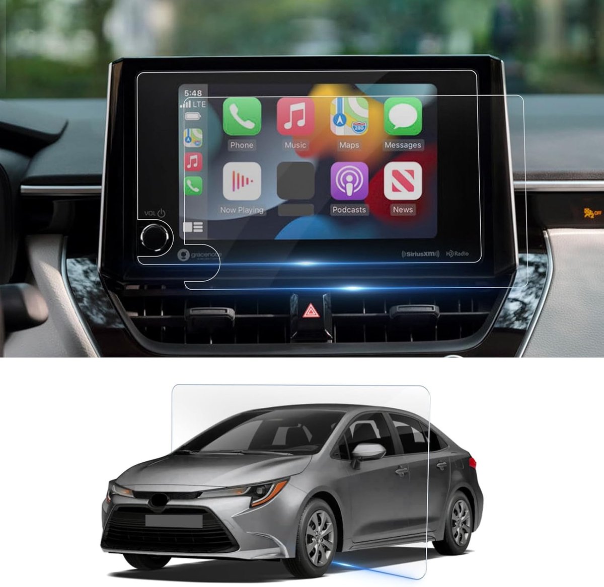 Screen Protector voor Corolla Cross Hybrid en GR Corolla 2022-2025, 8 Inch Nano Navigatiefilm, 6H Kr scratchbestendige Accessoires