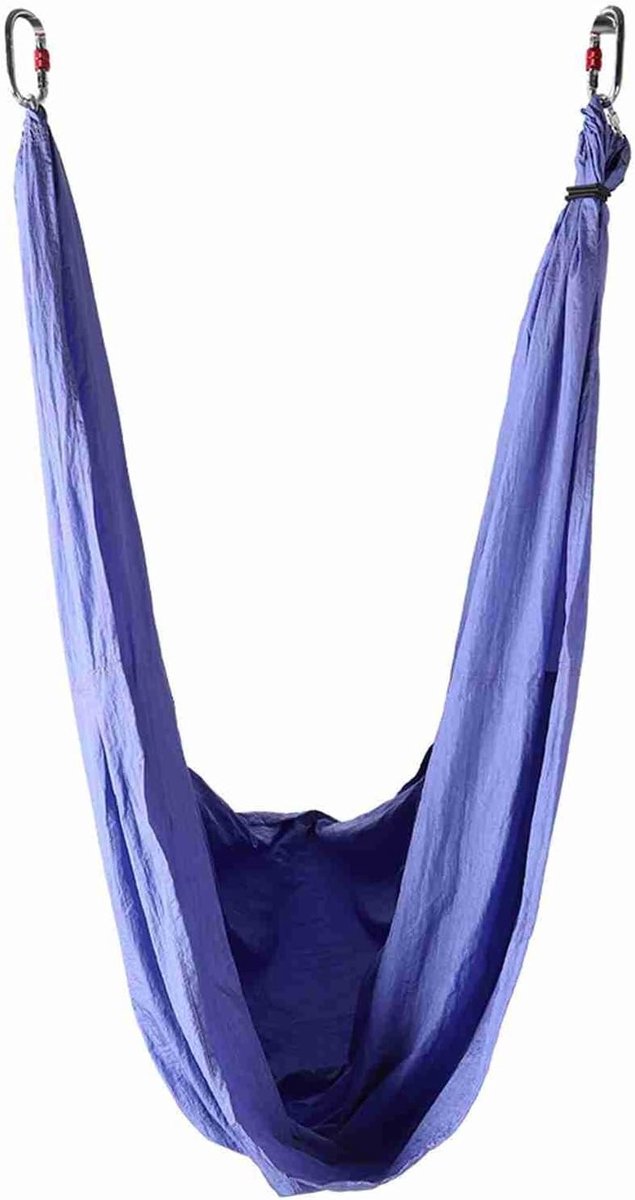 Aerial Yoga Fitness Hammock voor Ontspanning en Blessurevrije Oefeningen met Verstelbare Hoogte en Inversiehandvat (PAARS)