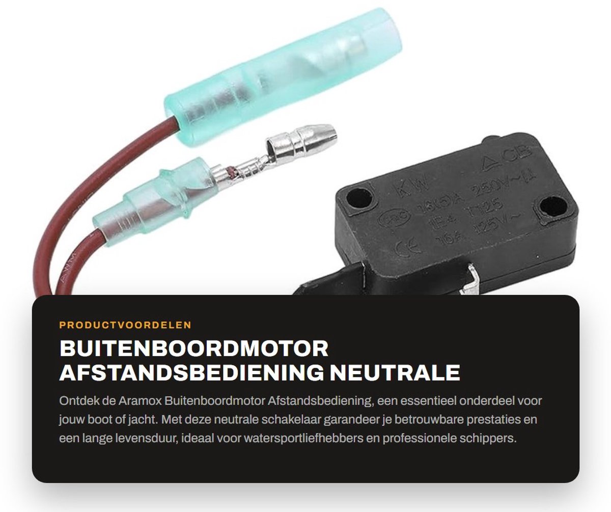 Inovra - Buitenboordmotor Afstandsbediening - Neutrale Schakelaar - Duurzaam ABS-materiaal - Compact - Vervangingsonderdeel - Geschikt voor 703 Serie