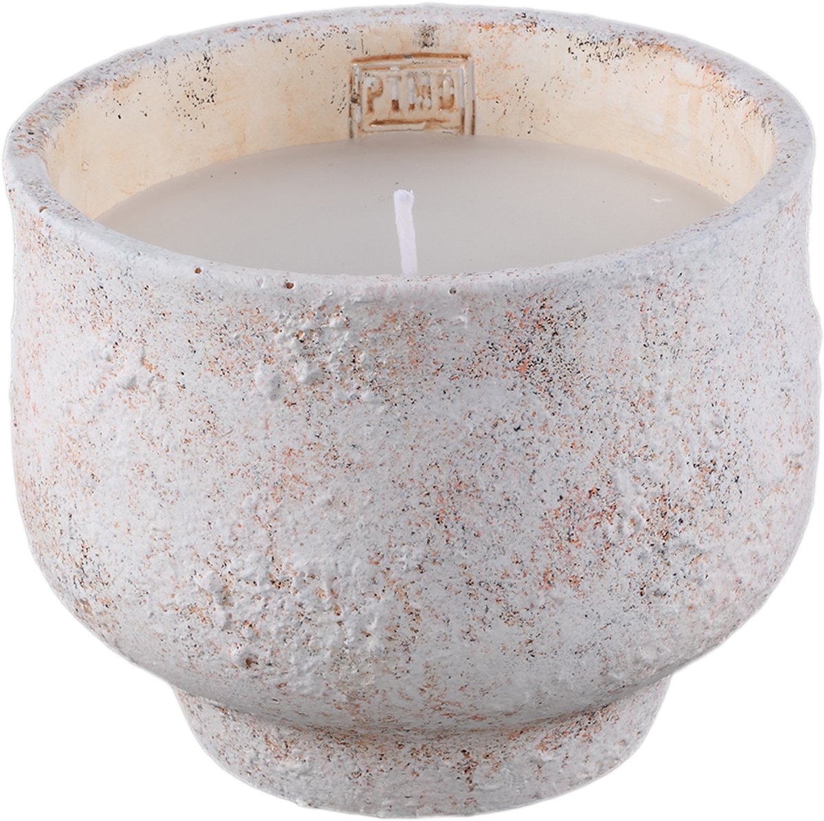 PTMD Haily White Cement Outdoor Candle On Base M