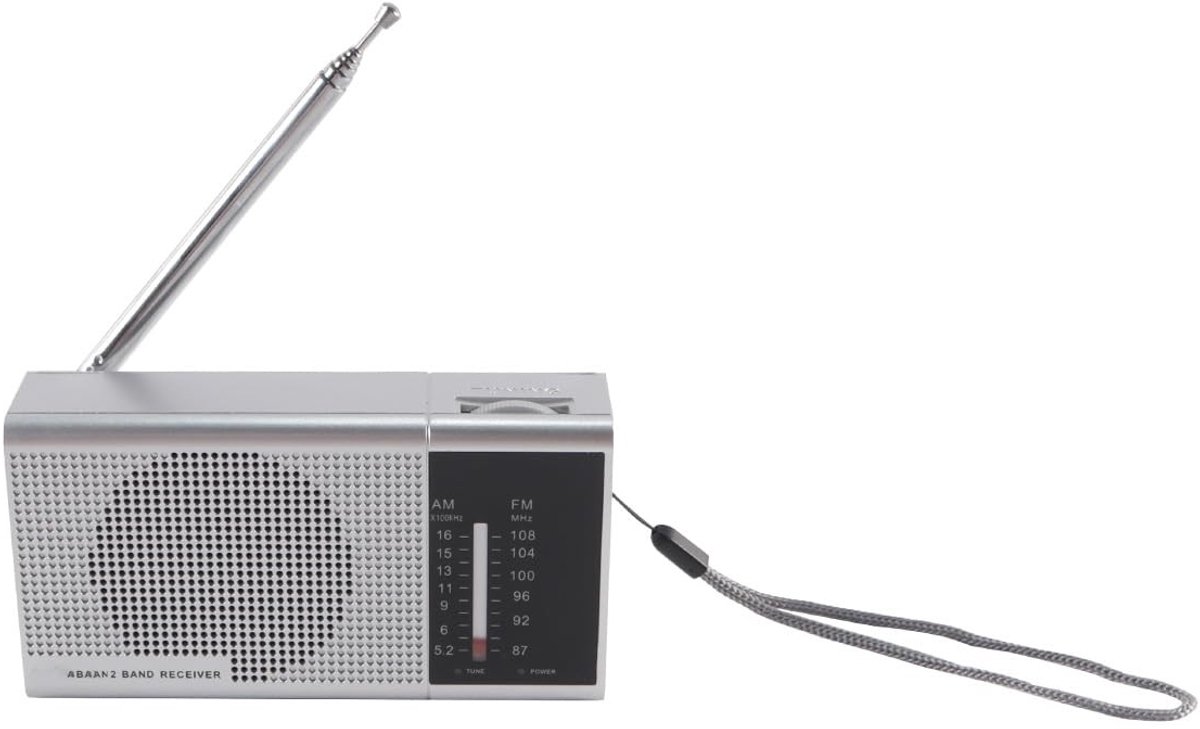 Inovra- Draagbare Radio - Noodradio - AM/FM Ontvanger - Eenvoudig te Bedienen - Ideaal voor Senioren - Werkt op Batterijen
