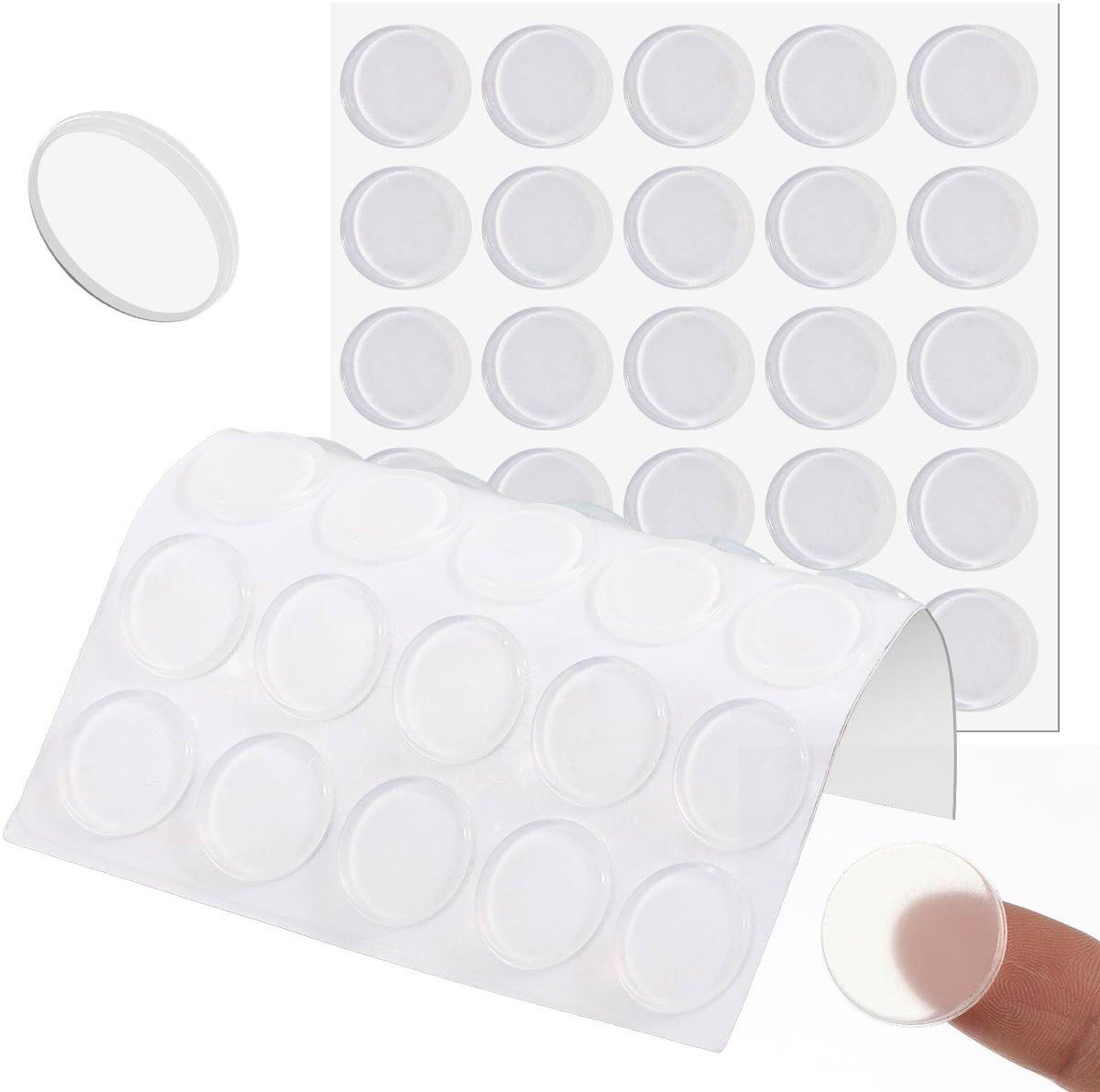 Inovra- Bumpers 50 Stuks - Zelfklevende Rubber Voetjes - Meubelbeschermers - Transparant - Geluidsreductie - Sterke Grip