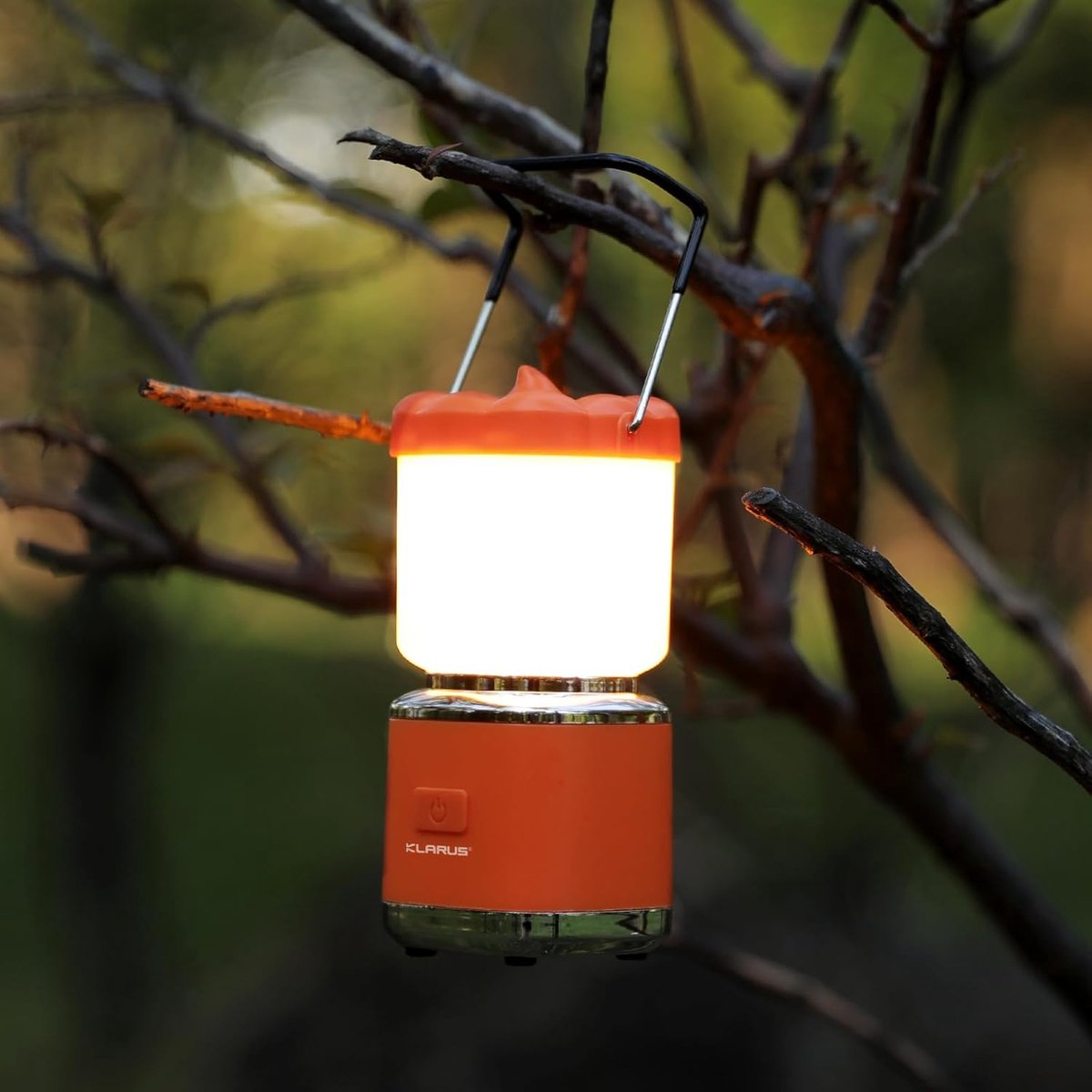 Thijox - KLARUS CL8 Mini Pompoen Kampeerlantaarn Oplaadbare LED Lamp met 5 Lichtstanden, IPX5 Waterdicht, Draagbare Hanglamp voor Kamperen, Buiten, Tu