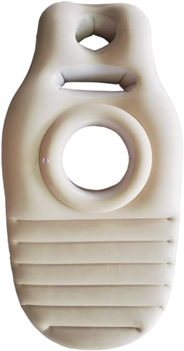 SnelShoppen - Inflatable Pregnancy Pillow, Ergonomische Zwangerschapskussen met Gat, Draagbare Luchtmatras voor Slapen, Comfortabele Flock PVC Kussen