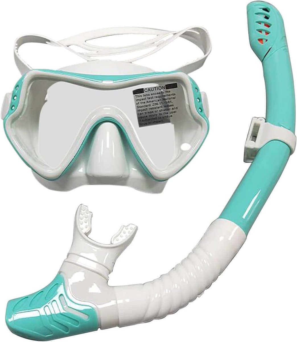 Thijox - Duikbril Snorkelen voor Heren en Dames met 2 Ademslangen, Zachte Silicagel Duikbril met Groot Frame, Perfect voor Zwemmen en Onderwater Avont