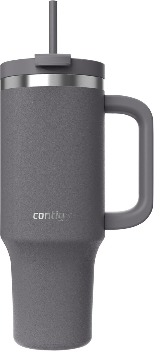Thijox - Unisex-Adult Streeterville Tumbler Thermosfles 1,2L met Deksel en Rietje - Ideaal voor Camping, Sport, Tuin, en Dagelijkse Hydratatie - Styli