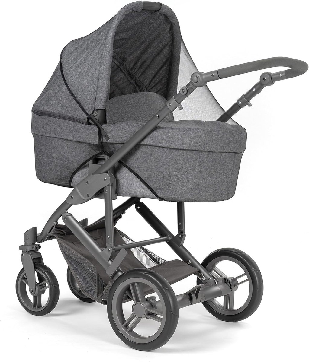 Thijox - Universele Insectenbescherming voor Babybadkuipen, Kinderwagens, Buggy's en Sportwagens - Zwart, Extra Groot, 100% Polyester, 1 Stuk