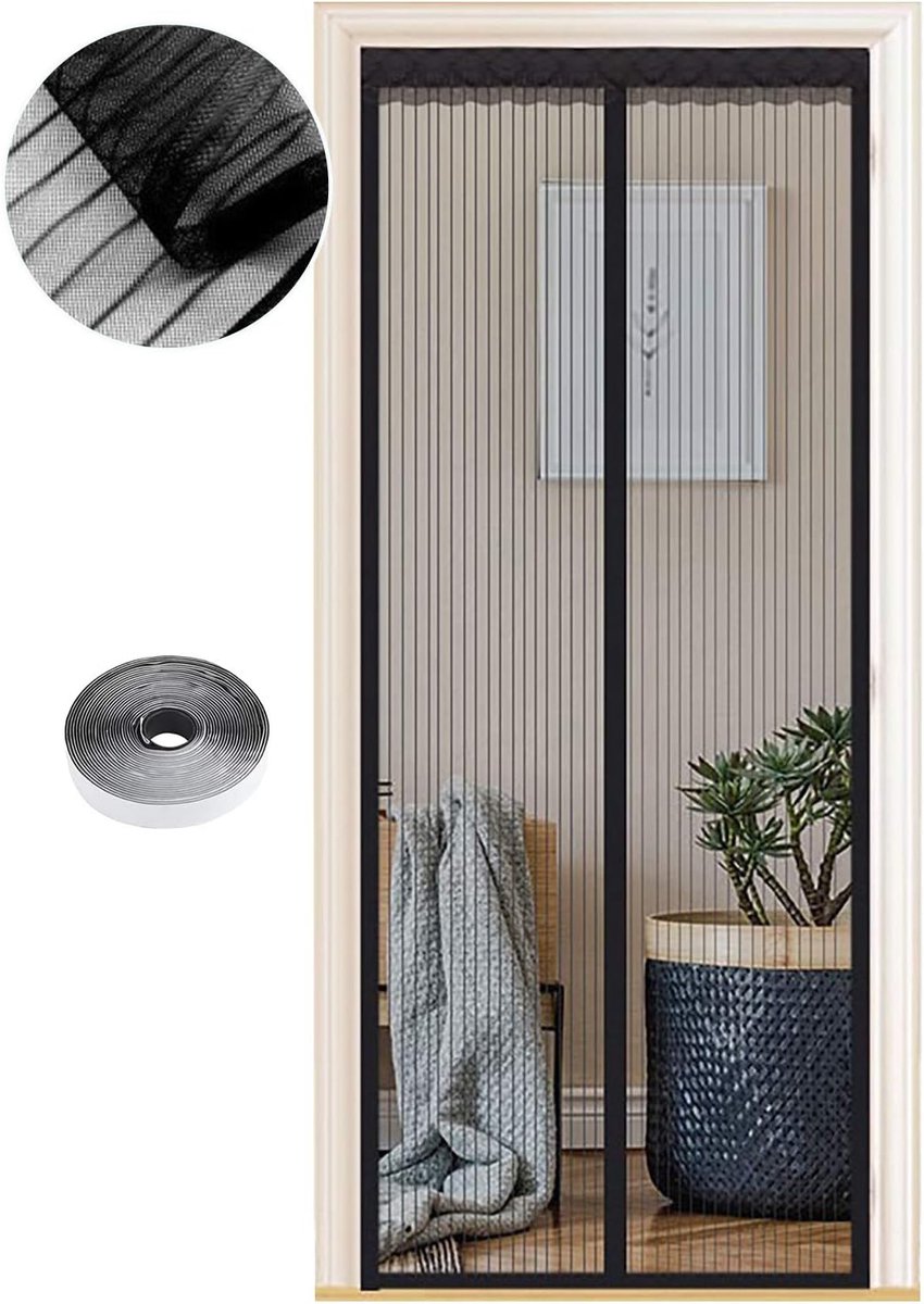 SnelShoppen - Magnetisch Vliegenraam 105x205cm - Hor voor Balkondeur, Kelderdeur, Terrasde